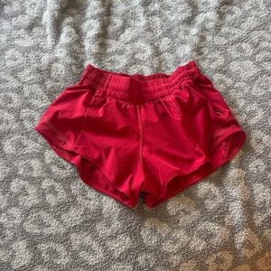 Lululemon Athletica Red Athletic Shorts Lightweight Design